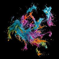 Abstract colorful background with splashes Abstract fractal background, photo