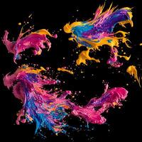 Abstract colorful background with splashes Abstract fractal background, photo