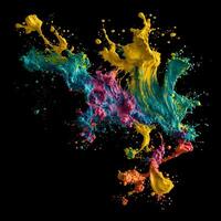 Abstract colorful background with splashes Abstract fractal background, photo