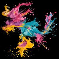 Abstract colorful background with splashes Abstract fractal background, photo