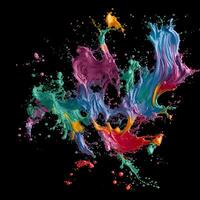 Abstract colorful background with splashes Abstract fractal background, photo