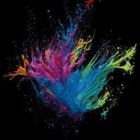 Abstract colorful background with splashes Abstract fractal background, photo