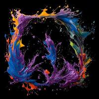 Abstract colorful background with splashes Abstract fractal background, photo