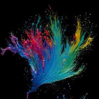 Abstract colorful background with splashes Abstract fractal background, photo