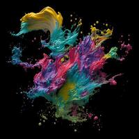 Abstract colorful background with splashes Abstract fractal background, photo