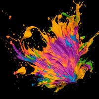 Abstract colorful background with splashes Abstract fractal background, photo