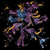Abstract colorful background with splashes Abstract fractal background, photo