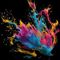 Abstract colorful background with splashes Abstract fractal background, photo