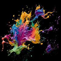 Abstract colorful background with splashes Abstract fractal background, photo