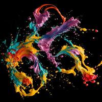 Abstract colorful background with splashes Abstract fractal background, photo