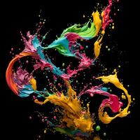 Abstract colorful background with splashes Abstract fractal background, photo