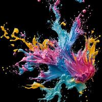 Abstract colorful background with splashes Abstract fractal background, photo