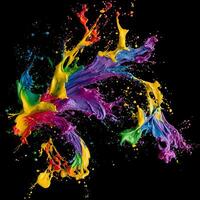 Abstract colorful background with splashes Abstract fractal background, photo