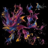 Abstract colorful background with splashes Abstract fractal background, photo