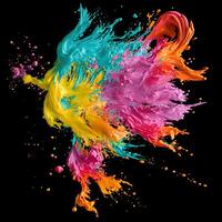 Abstract colorful background with splashes Abstract fractal background, photo