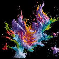 Abstract colorful background with splashes Abstract fractal background, photo