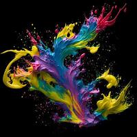 Abstract colorful background with splashes Abstract fractal background, photo