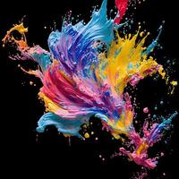 Abstract colorful background with splashes Abstract fractal background, photo