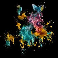 Abstract colorful background with splashes Abstract fractal background, photo