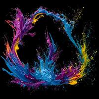 Abstract colorful background with splashes Abstract fractal background, photo