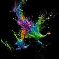 Abstract colorful background with splashes Abstract fractal background, photo