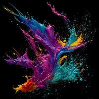Abstract colorful background with splashes Abstract fractal background, photo