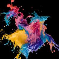 Abstract colorful background with splashes Abstract fractal background, photo