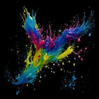 Abstract colorful background with splashes Abstract fractal background, photo