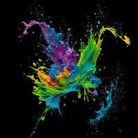 Abstract colorful background with splashes Abstract fractal background, photo