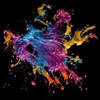 Abstract colorful background with splashes Abstract fractal background, photo