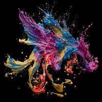 Abstract colorful background with splashes Abstract fractal background, photo