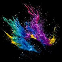 Abstract colorful background with splashes Abstract fractal background, photo