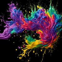 Abstract colorful background with splashes Abstract fractal background, photo