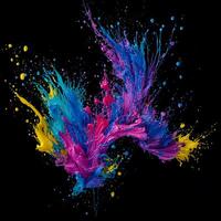 Abstract colorful background with splashes Abstract fractal background, photo