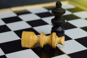 Chess board game for ideas and strategy. Business concept, leader and  success photo