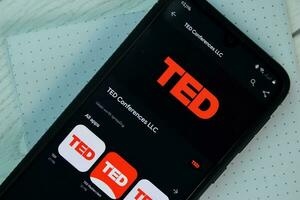 TED dev app on Smartphone screen. TED is a freeware web browser developed by TED Conference LLC. BEKASI, WEST JAVA, INDONESIA. NOVEMBER 3, 2020 photo