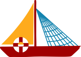 bezaubernd Kinder- Stil Boot Illustration - - perfekt zum Ihre kreativ Projekte png