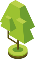 tree isometric perspective png