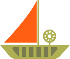 Adorable Children's Style Boat Illustration - Perfect for Your Creative Projects png