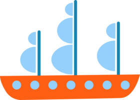 Adorable Children's Style Boat Illustration - Perfect for Your Creative Projects png