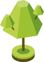 tree isometric perspective png