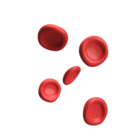 3d couler rouge du sang cellules le fer plaquettes érythrocyte anémie. réaliste médical une analyse illustration isolé transparent png Contexte
