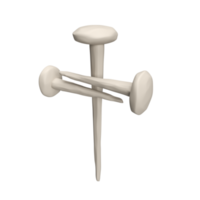 3d Chiodi di Gesù Cristo nel modulo di attraversare. Pasqua icona interpretazione cristiano simbolo perdono e amore di Dio. illustrazione isolato trasparente png sfondo