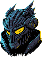 Dark Cyborg Head with png