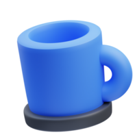 3d hacer ilustración de vaso de agua icono, hogar mercancía temático, casa artículos png