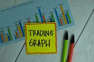 comercio grafico escribir en pegajoso notas aislado en oficina escritorio. foto