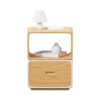 3D bedside tables with lamp png