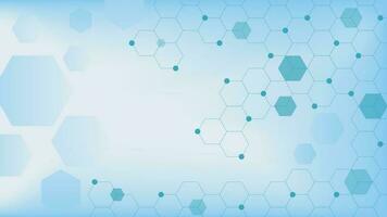 moderno resumen hexagonal antecedentes con molecular estructura para médico, química, Ciencias y tecnología concepto. vector ilustración.