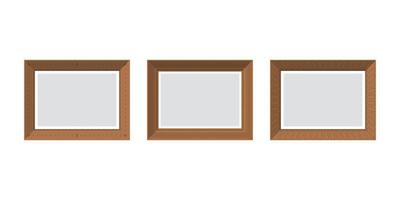 Set of empty frames. Isolated. Flat style. vector