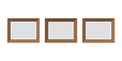 Set of empty frames. Isolated. Flat style. vector